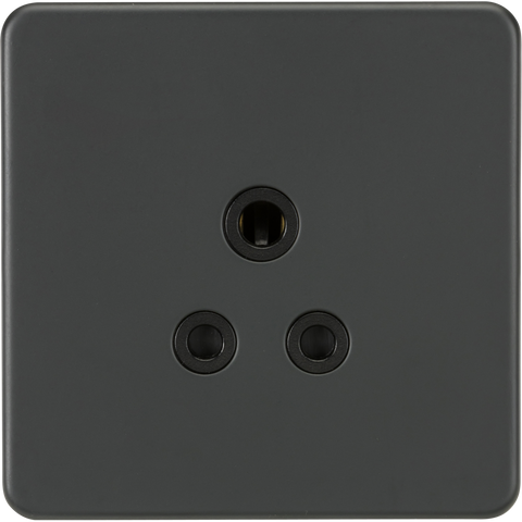 Knightsbridge Screwless 5A 1 Gang Socket Anthracite