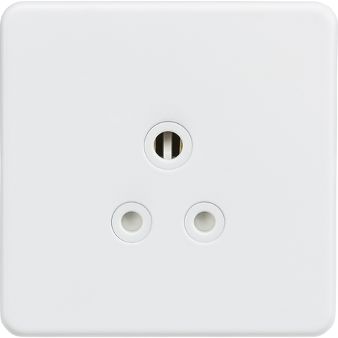 Knightsbridge Screwless 5A 1 Gang Socket Matt White